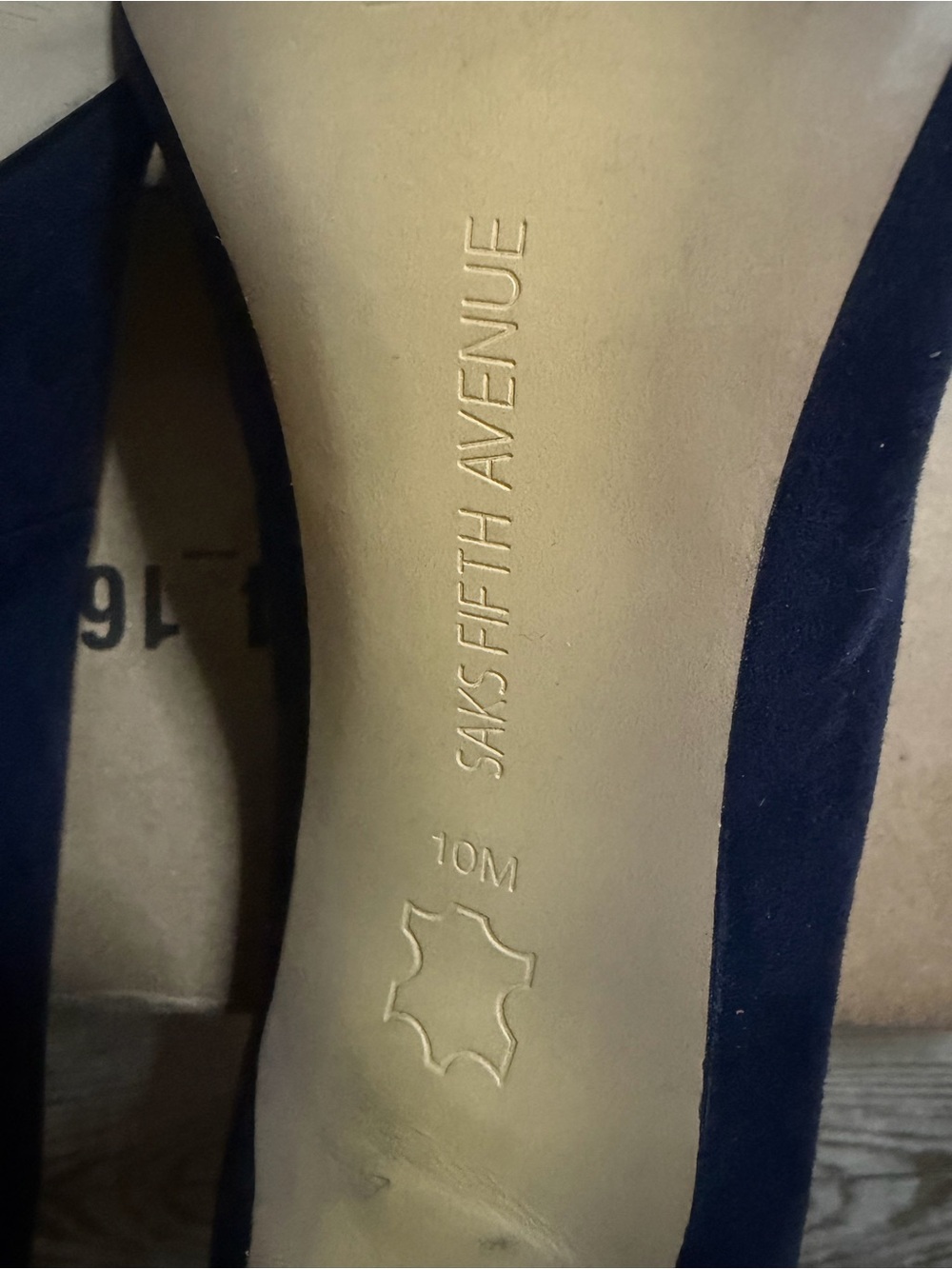 Saks Fifth Avenue Navy Suede Pointed-Toe Pumps - Women - Picture 8 of 8